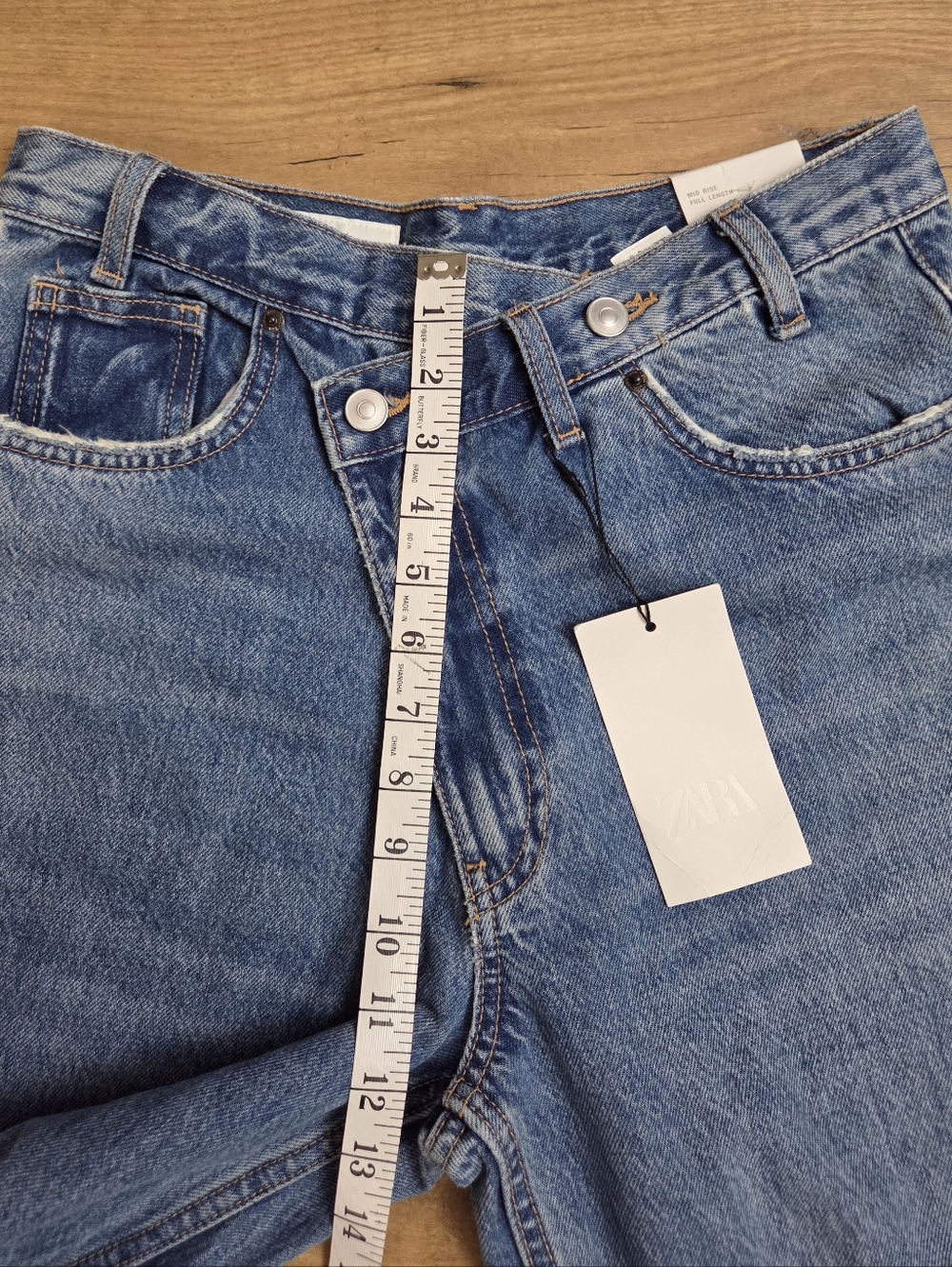 ZARA The Crossed Waist Wide Leg Jeans - Picture 15 of 16